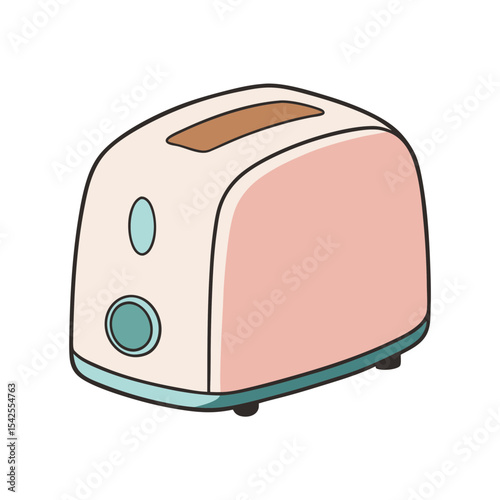 Retro Futuristic Toaster Appliance with Chrome Accents
