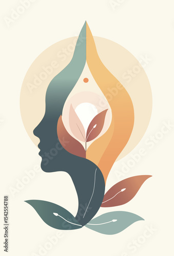 Woman Harmony Within Nature and Mental Health