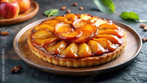 Classic French dessert with caramelized apples, twist on traditional tarte tatin