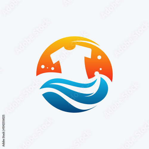 Colorful  design of a shirt in water.