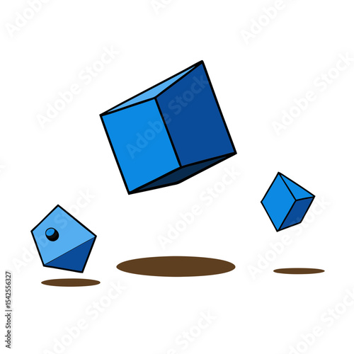 Surreal Floating Geometric Solids Casting Impossible Shadows