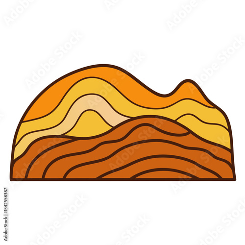 Topographic Map Style Abstract Landscape with Elevation Lines