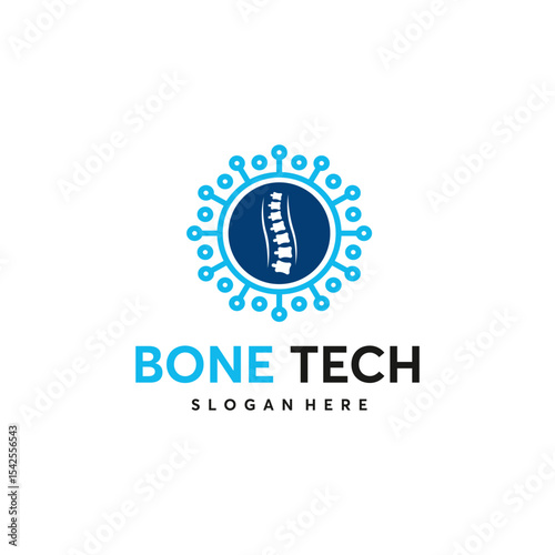 Modern  design featuring a spine graphic and interconnected nodes.