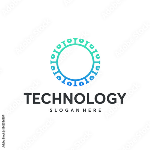 Circular technology  design with intricate details.