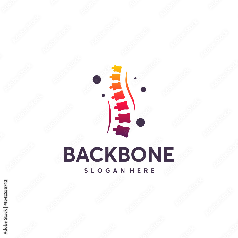 Obraz premium Colorful graphic of a human spine.