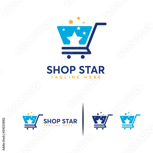 Shopping cart  featuring a star.