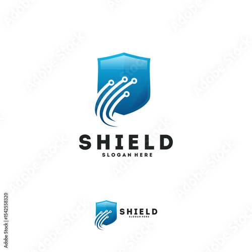 A digital security shield  design.