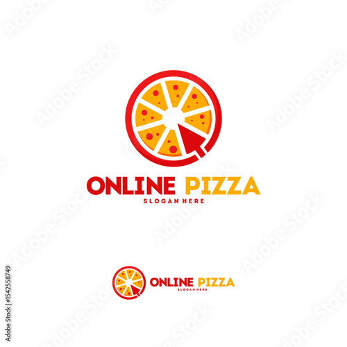 Colorful pizza  for an online ordering service.