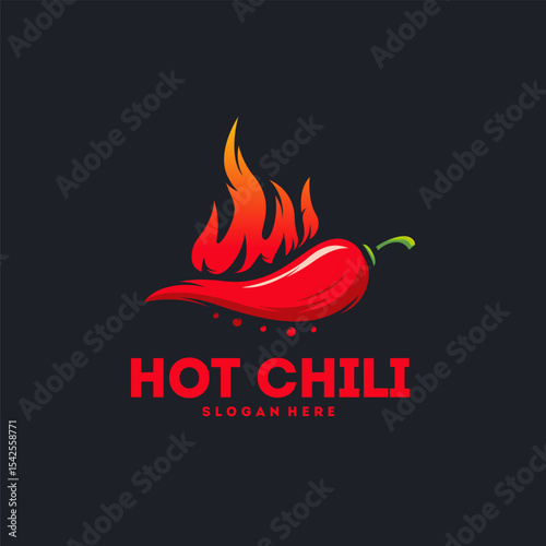 Fiery chili pepper  design.