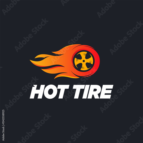 Fiery tire  design.