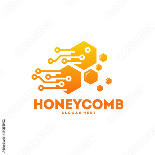 Modern honeycomb  design with circuit elements.