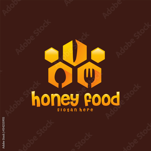 Honeycomb design  for a food business.