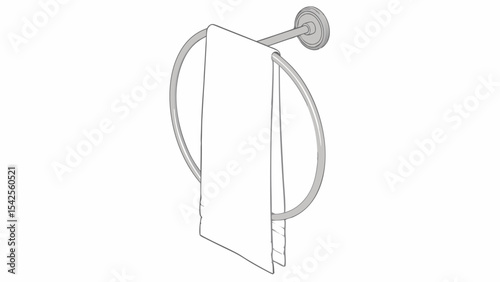 Modern Bathroom Towel Ring Design Simple Elegance for Your Space