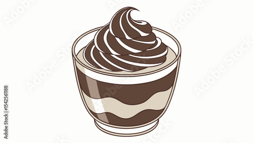 Decadent Chocolate Dessert Swirled Layers of Creamy Delight