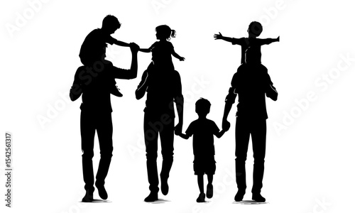 silhouettes of people
