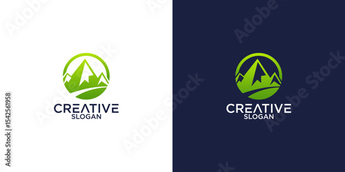 mountains or hills logo vector design