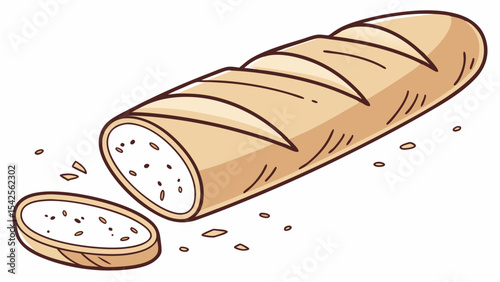 Delicious Crusty Bread A Sliced Loaf of Artisan Bread
