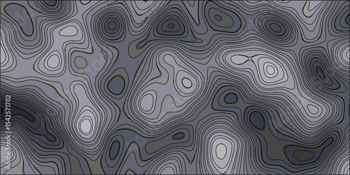 Abstract topographic map illustration featuring layered contour lines swirling across a blended gradient background offering a textured artistic concept suitable for various design applications.