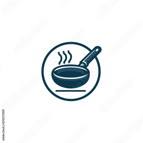 frying pan vector for logo template