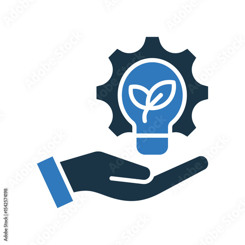 Energy Efficiency mixed color icon