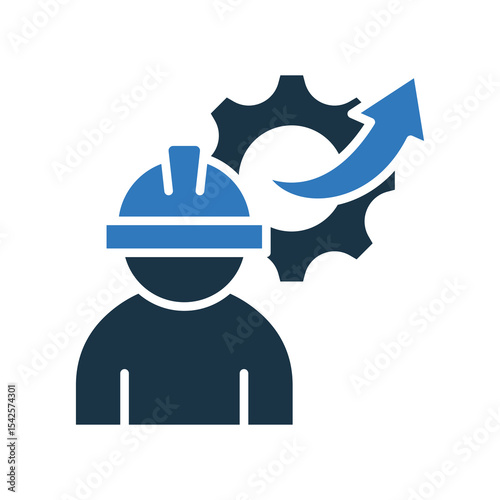 Labor Efficiency mixed color icon