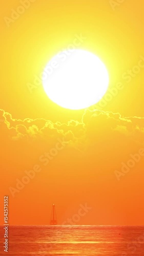 Wallpaper Mural Time lapse of the sun rising through the clouds at dawn in Key West Florida. Vertical Video. Torontodigital.ca