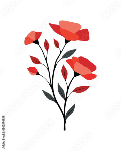 Hand Drawn Spring and Summer  Flowers Decorations