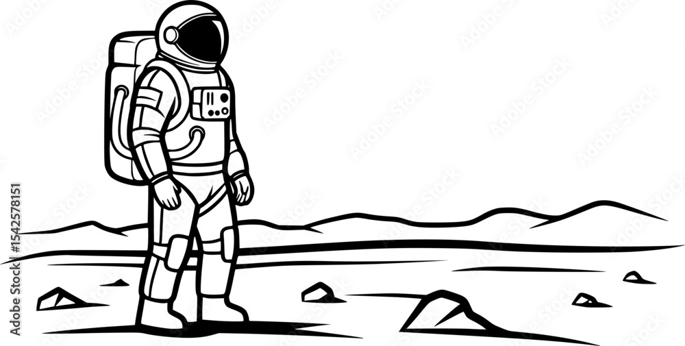 Fototapeta premium Astronaut on Mars 
