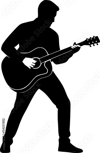 Guitar Player Silhouette
