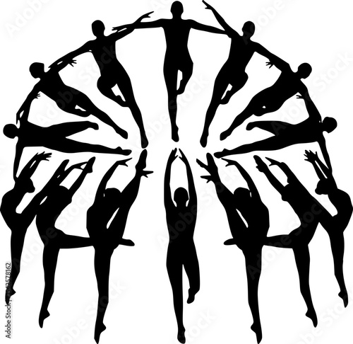 Synchronized Swimmer Silhouette
