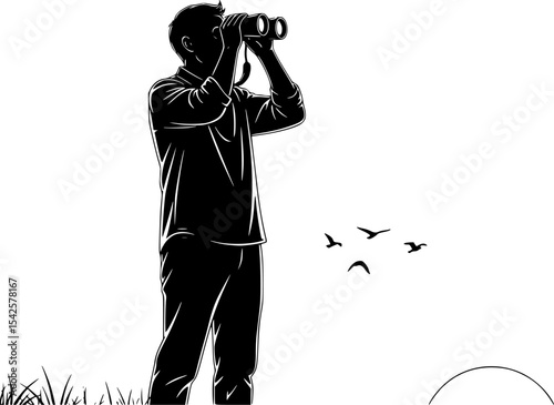Birdwatching Silhouette
