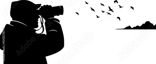 Birdwatching Silhouette
