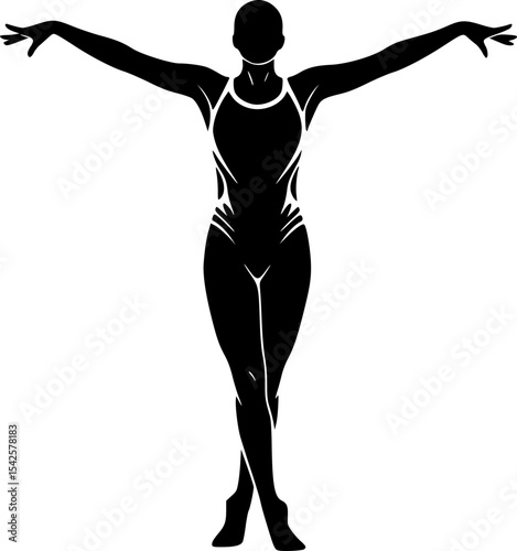 Synchronized Swimmer Silhouette
