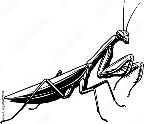 Praying Mantis Silhouette

