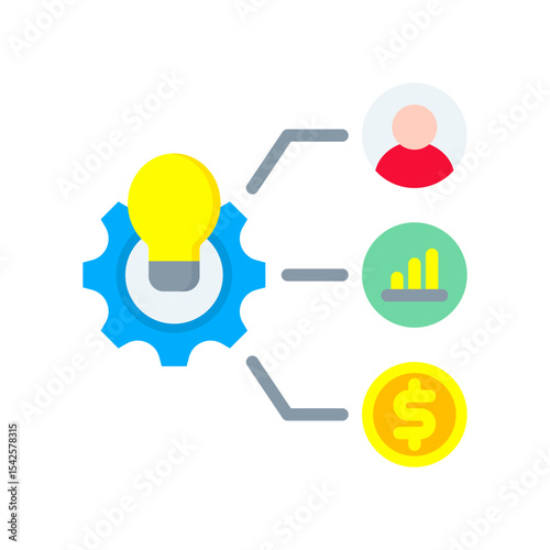 Project Management flat color icon