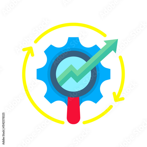 Optimization flat color icon