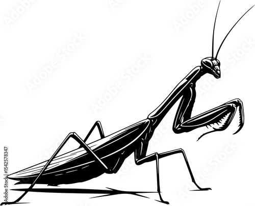 Praying Mantis Silhouette
