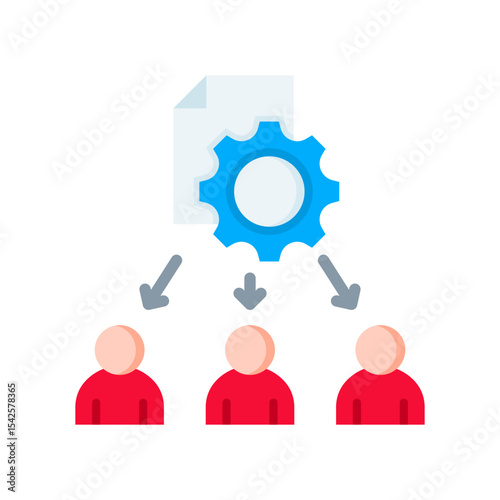 Workload Distribution flat color icon