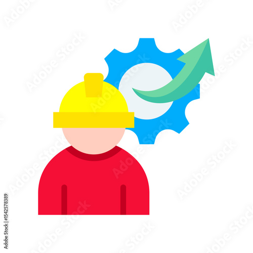 Labor Efficiency flat color icon