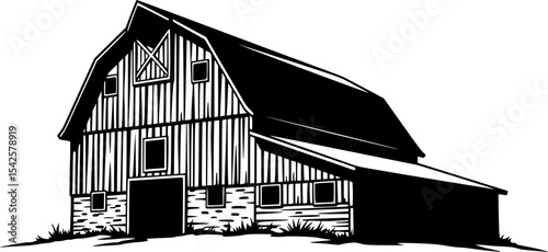 Rustic Barn Silhouette
