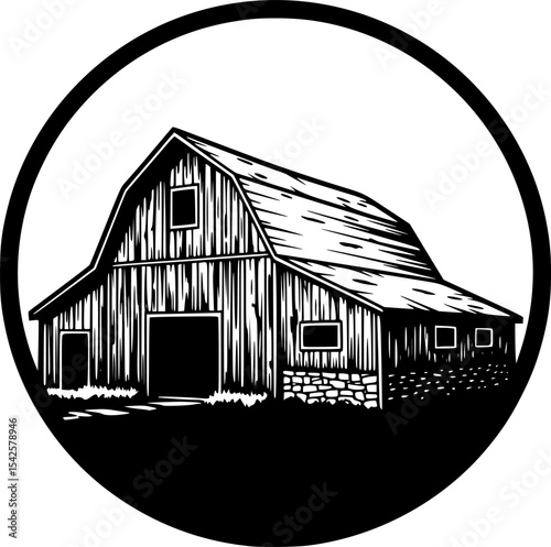 Rustic Barn Silhouette
