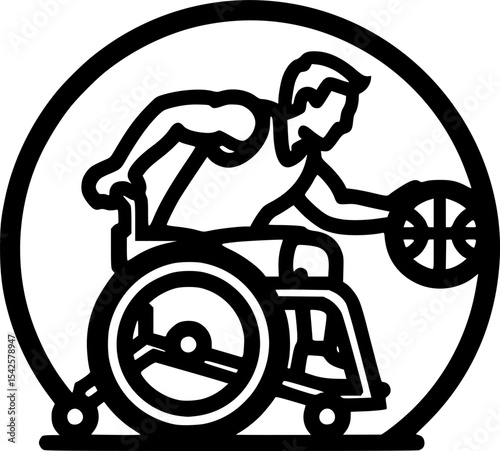 Wheelchair Basketball Player in Action
