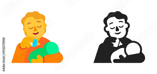Parent Feeding Child Orange