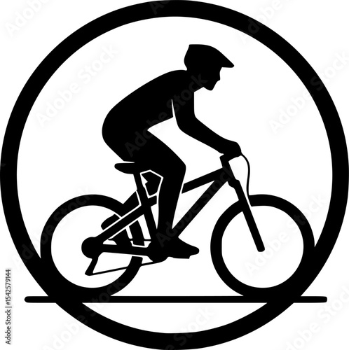 Mountain Biking Silhouette
