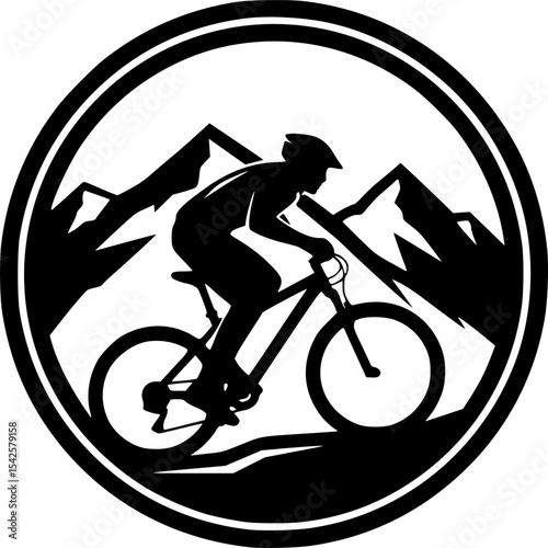Mountain Biking Silhouette
