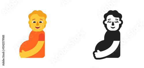 Pregnant Woman Orange