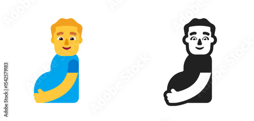 Pregnant Man Blue