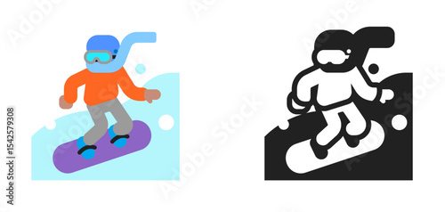 Snowboarder Light Blue