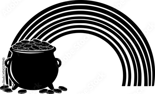 Pot of Gold Silhouette
