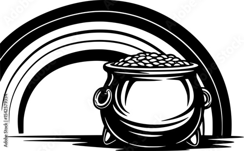 Pot of Gold Silhouette
